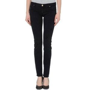 PIERRE BALMAIN Black Textured Skinny Jeans